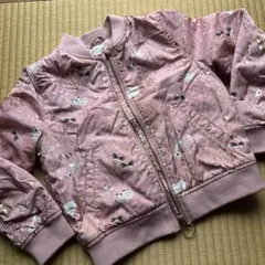 H&M ジャケット　中綿　ピンク　ユニコーン