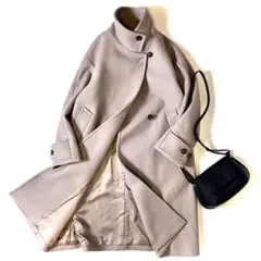 美品♪ グリーンレーベルリラクシング スタンドカラーコート　ウールメルトン