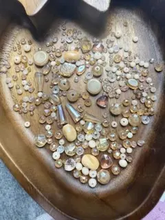 ベージュ系ガラスビーズセット 52g