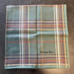 【美品】Christian Dior ハンカチ チェック柄 グリーンのサムネイル
