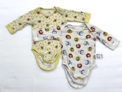 【70】UNIQLO 長袖ベビー肌着　ボディースーツ　2枚セット メイシー