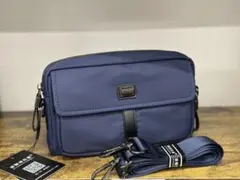 ネイビー ナイロン スマホショルダーバッグ