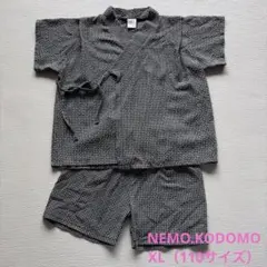 NEMO pin check甚平(ブラック) 110相当XL