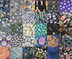 リバティタナローン　ハギレ　パッチワーク用　約6センチ角×30枚　6-⑤
