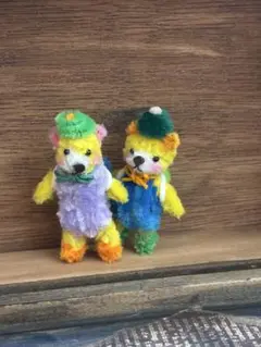 モールベア　モールアート　カラフルくまさん　ミニチュア　ハンドメイド