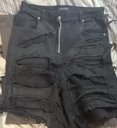 NO MASS PROD. 05GLM" Broken denim shortsのサムネイル