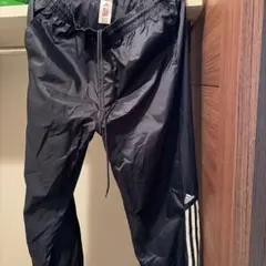 adidas 黒 トレーニングパンツ ストライプ