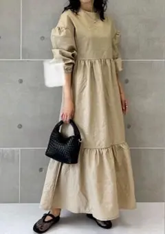 【期間限定値下げ中！美品】Re:EDIT／ジャガードティアード ロングワンピース