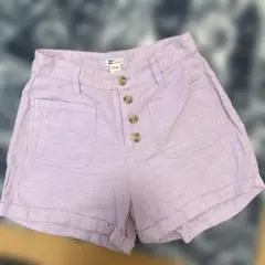 Billabong 薄紫色 ボタンフロント ショートパンツ
