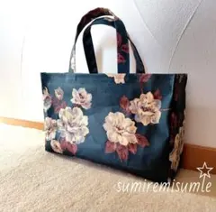 キャスキッドソン＊ハンドメイド＊厚手ラミネートファスナー付きスクエアトートバッグ