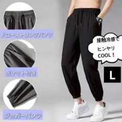 SALE❗️ひんやり快適アイスシルク 接触冷感 ジョガーパンツ スポーツ L 新品