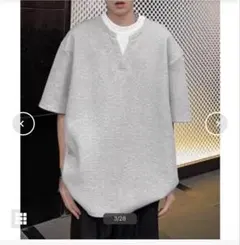 AsaAuraメンズ 半袖Tシャツ グレー