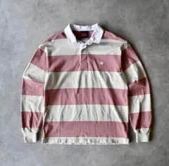 【美品】Canterbury 4インチ ストライプ ララガーシャツ M