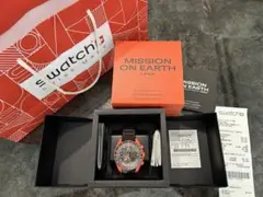 新品 SWATCH MISSION ON EARTH LAVA OMEGA