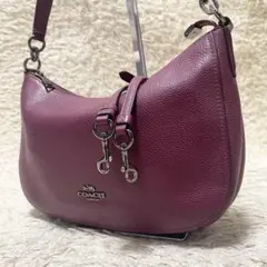 【良品】COACH 2way ショルダーバッグ アクセサリーポーチ型　レザー