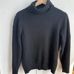UNIQLO ブラック タートルネック セーター M カシミヤ