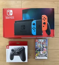 Nintendo Switch、プロコン、スマブラセット　※1部欠品パーツあり