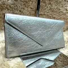 【美品】BALENCIAGA 長財布 ペーパー ロング ウォレット フラップ BALENCIAGA（バレンシアガ） ペーパーコンチネンタル 長財布 ロング