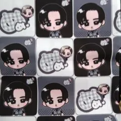 SnowManめめ柄生地　Black①