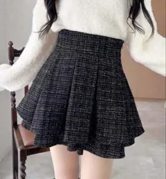 INGNI 【WEB限定】ツイードタックミニフレアスカート