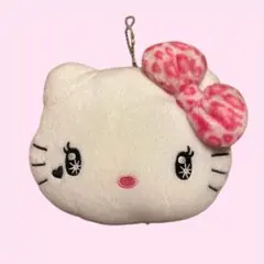 キティ　ぬいぐるみキーホルダー　ヒョウ柄