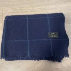 美品 UNITED ARROWS ネイビー 紺色 チェック マフラー
