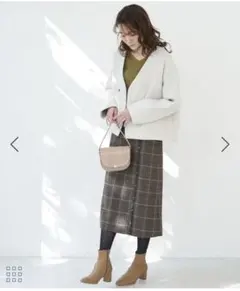 ロペピクニック リブボンディングカット ノーカラーブルゾン