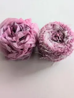 みーにゃ♡様☆手染めの素材糸セット101☆くすみピンクセット☆25.5㌘