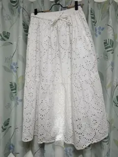 美品　春夏 Samansa Mos2 白 ロングスカート 夏物