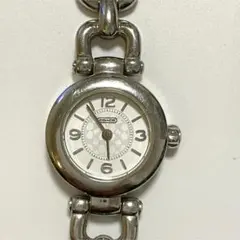 コーチ　ホワイト文字盤 レディース腕時計　動作確認済　新品電池