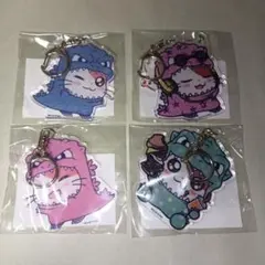 ゴジハムくん シティ・ポップイラスト アクリルキーホルダー　４個セット