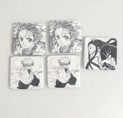 鬼滅の刃 ダイニング お楽しみくじ スクエア缶バッジ 4点 - メルカリ
