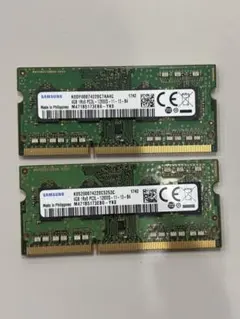 SAMSUNG DDR 1600 PC3L-12800S 4GB 2枚 計8GB