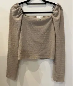 H&M オフショルダー　スクエアネックT 長袖