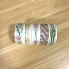 花柄マスキングテープ 5個セット