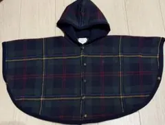 【美品】POLO RALPH LAUREN　チェック柄 フード付ポンチョ