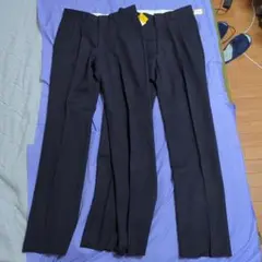 新品 ネイビー スラックス 2本セット ウール100% Mサイズ