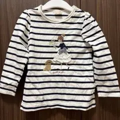 プティマイン　ボーダー　ロンT 100 長袖　女の子　petit main