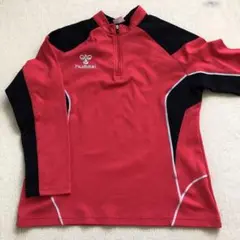 hummel ハーフジップ長袖ウェア 赤黒