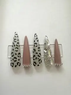 レオパード柄 スティレットネイルチップ 10個セット⋆✦