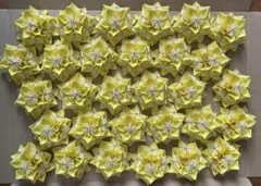 折り紙　花飾り　イエロー　黄色　ばら30コ ①