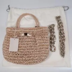 極美品✨アンテプリマ ワイヤーバッグ 3WAY ハンドバッグ ショルダー ピンクのサムネイル