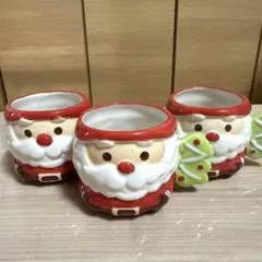 プリンカップ 陶器 サンタ 3個セット