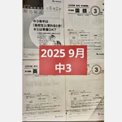 ベネッセ 学力推移調査　中3 2025年度　第2回　9月のサムネイル