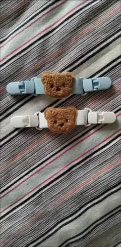 クマのヘアクリップ 2色セット