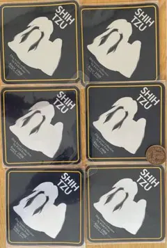 シーズー　ステッカー6枚組、車に貼る