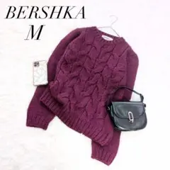 ベルシュカ/ニット/セーター/ウール混/かぎ編み/紫/Mサイズ/❄️