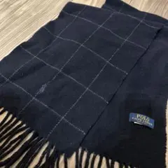 Polo Ralph Lauren チェック柄 ウールマフラー イタリア製のサムネイル