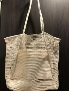 メッシュトートバッグ　アイボリー　プロフお読み下さい