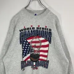 スターター　USA製 90s ワールドシリーズ ブレーブス　スウェット L